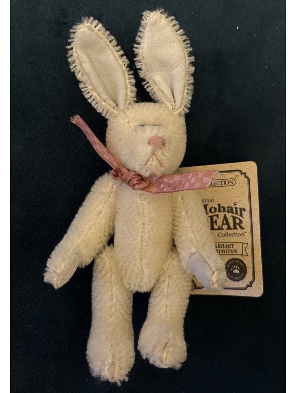 Vintage Boyd's Mohair Bear Collection Small White Rabbit 6 “ Plush